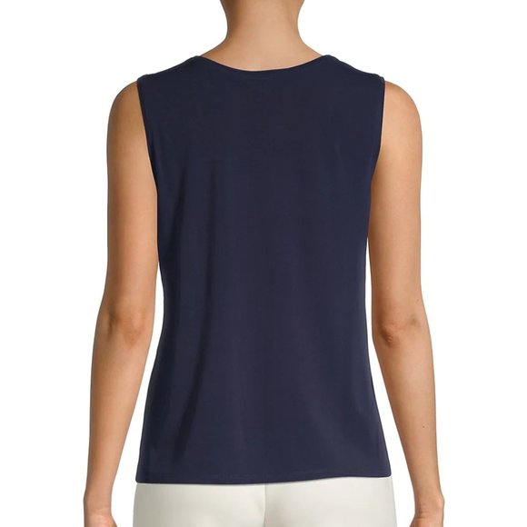 Stretch Silk Jersey Scoop Neck Tank - Picture 2 of 7